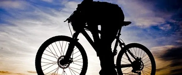Mountain Biking at Sunset