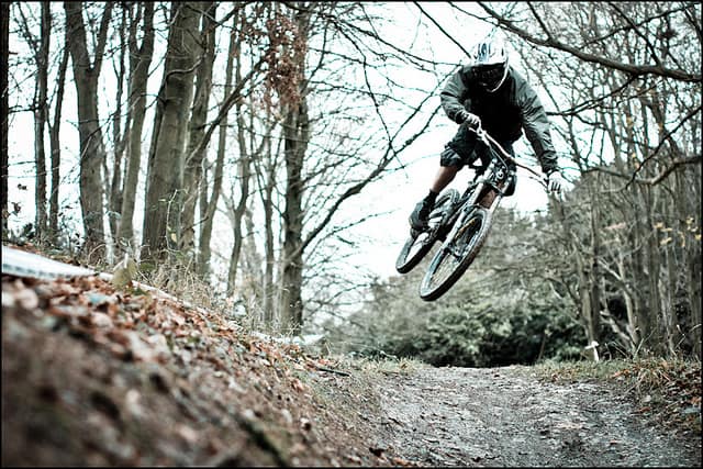 Cold Mountain Biking Downhill