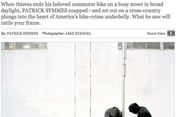 Outside Magazine Article - Who pinched my ride?
