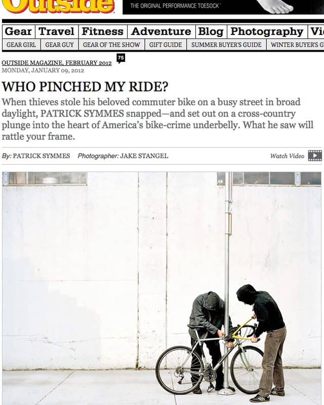 Outside Magazine Article - Who pinched my ride?