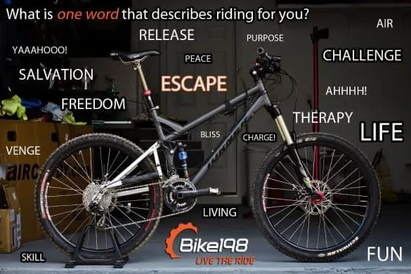 Mountain Biking in One Word