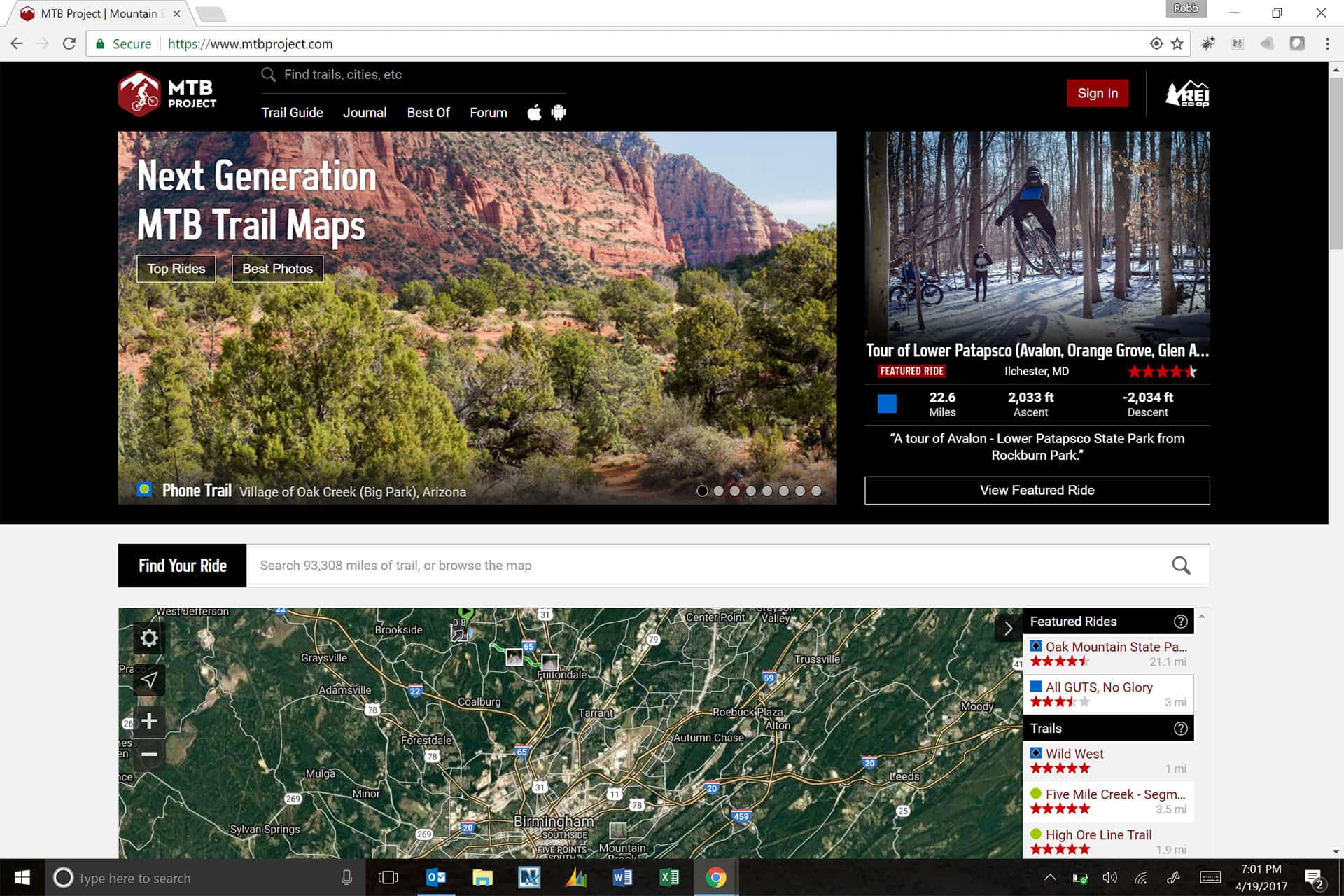 How to find mountain biking trails near me