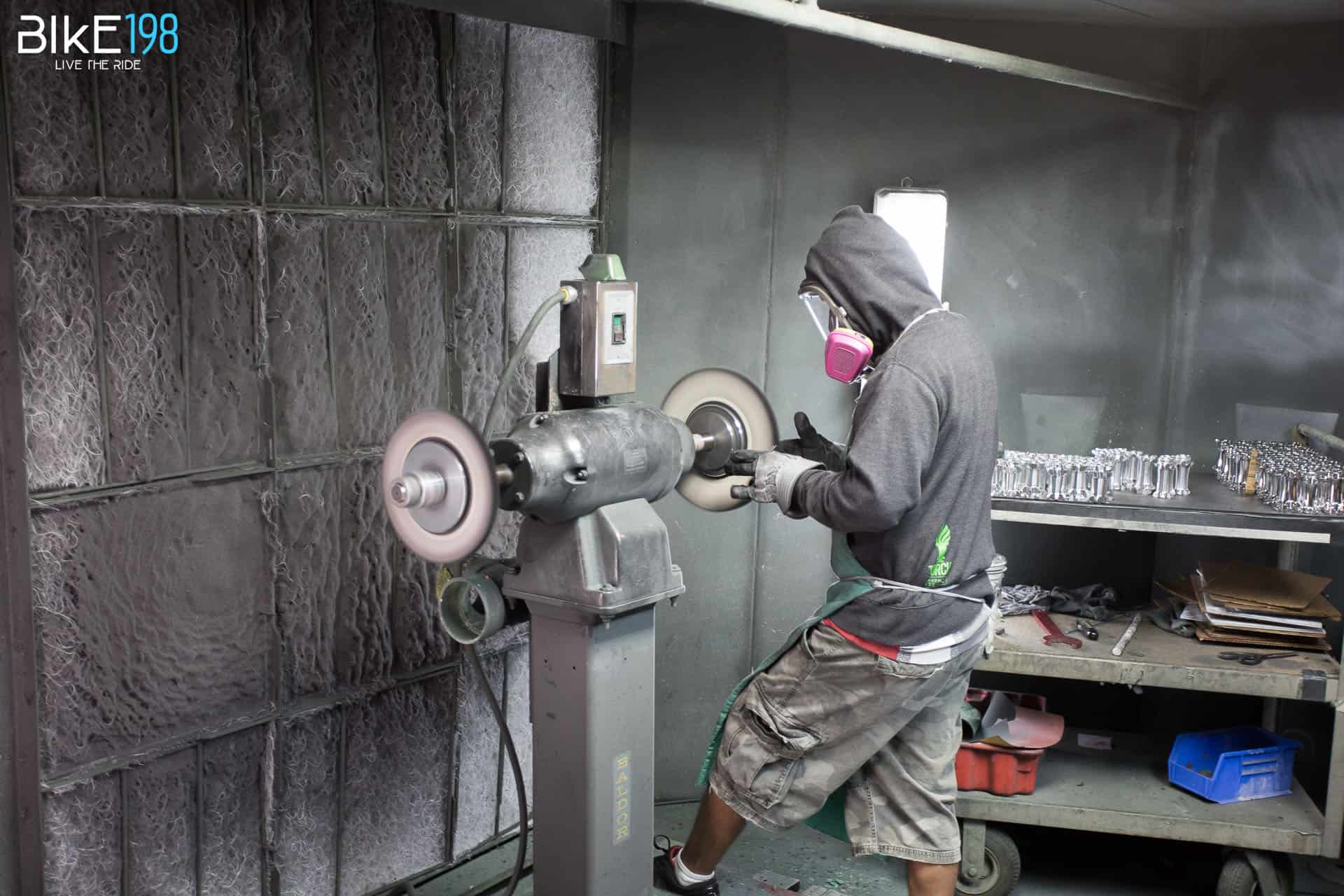 Inside Industry Nine - How they make mountain bike wheels 15 Industry Nine Hand Polishing