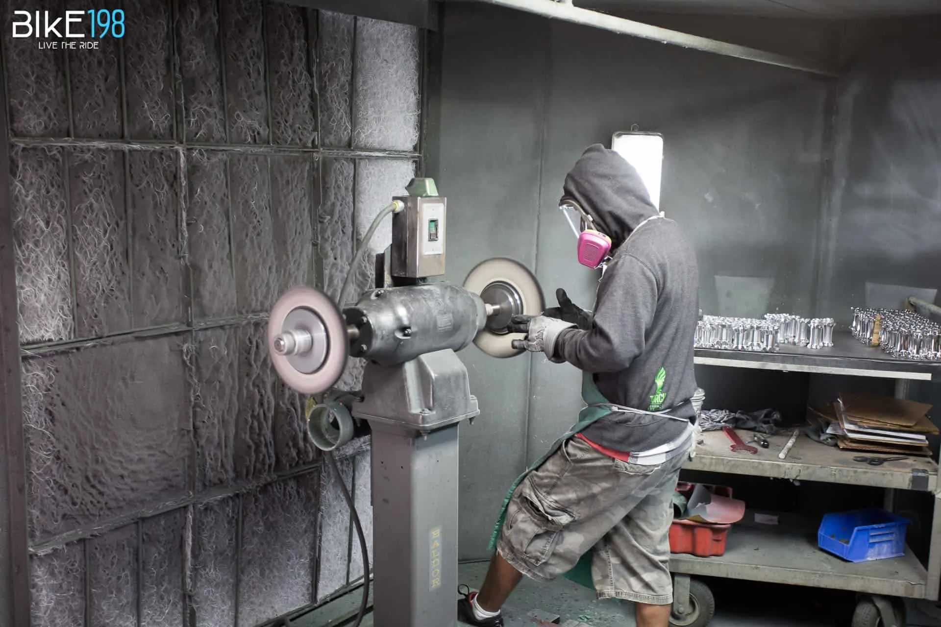 Inside Industry Nine - How they make mountain bike wheels 15 Industry Nine Hand Polishing