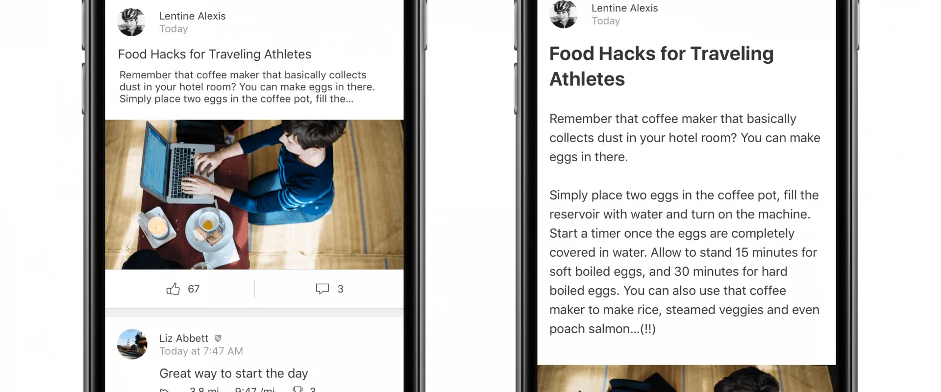 Strava Athlete Posts
