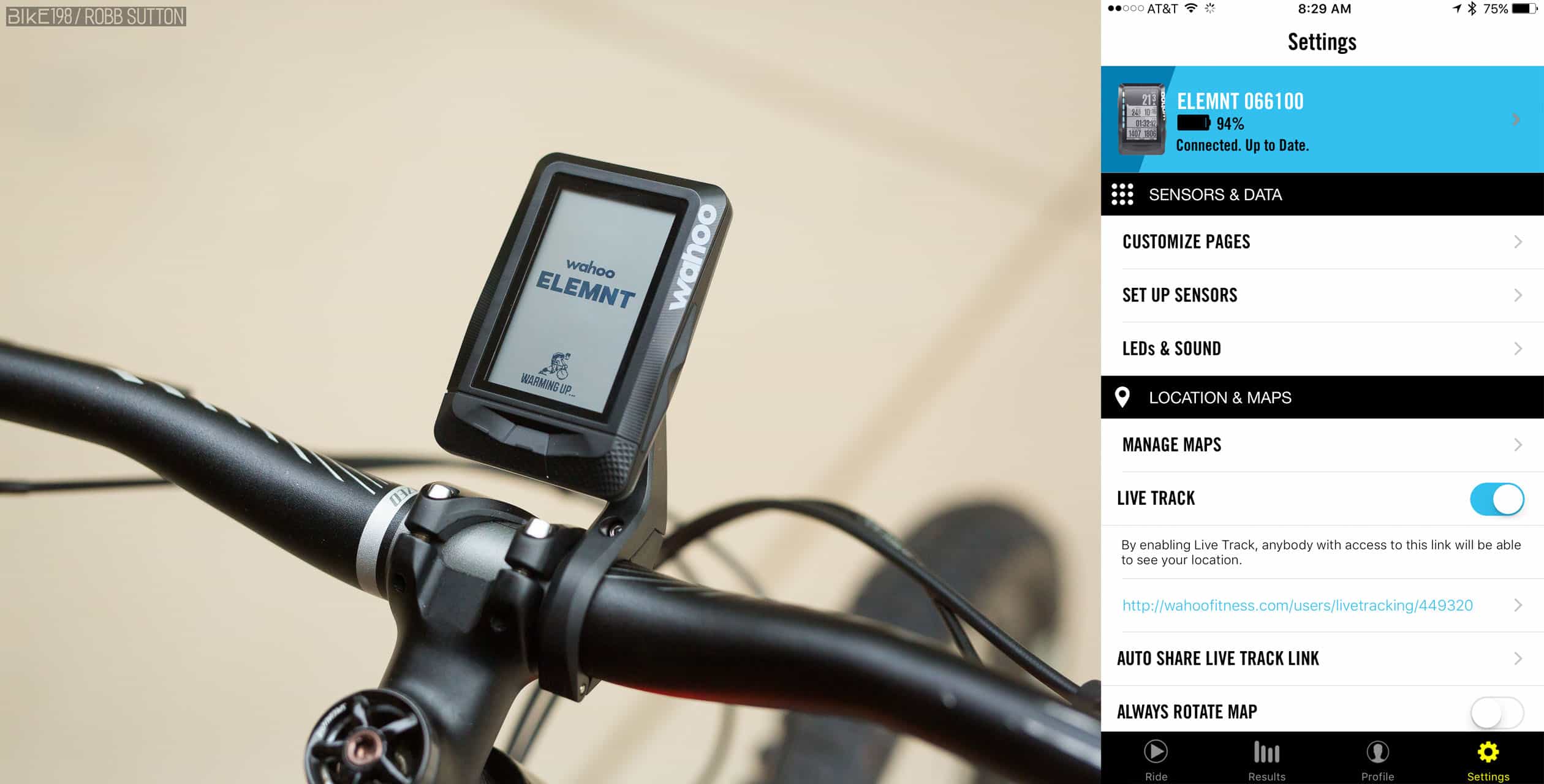 Wahoo Elemnt Cycling GPS Computer