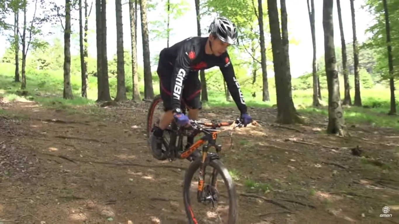 Stoppie on a Mountain Bike