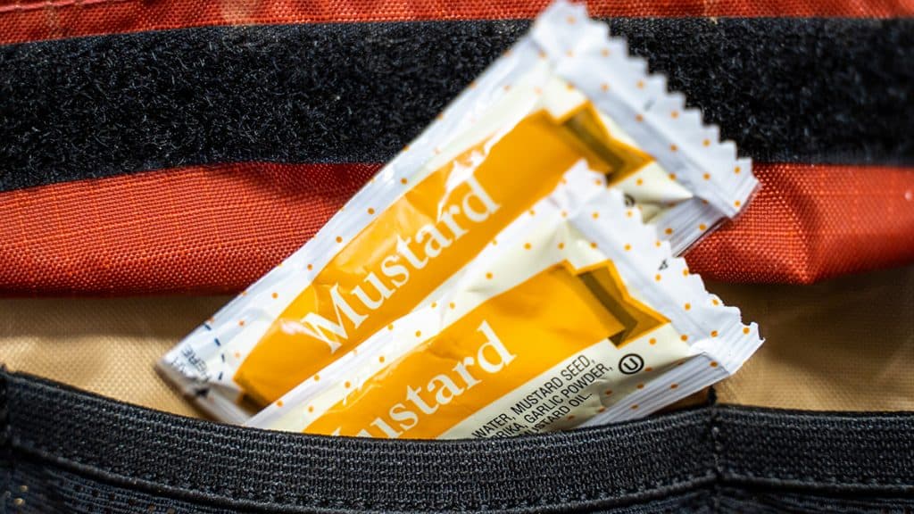 Mustard Packets for Cramps while Mountain Biking