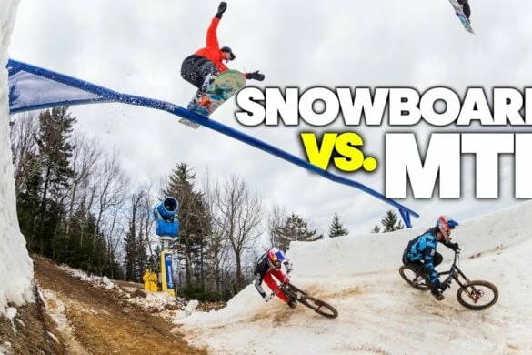 Red Bull Snowboard vs Mountain Bike