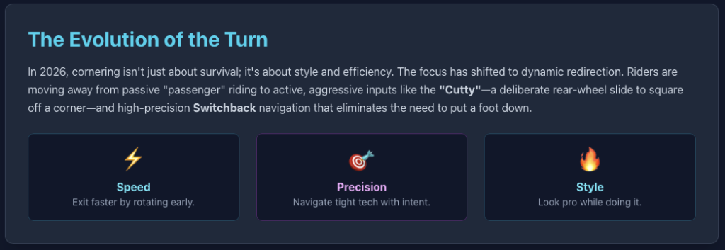 mountain bike cornering infographic